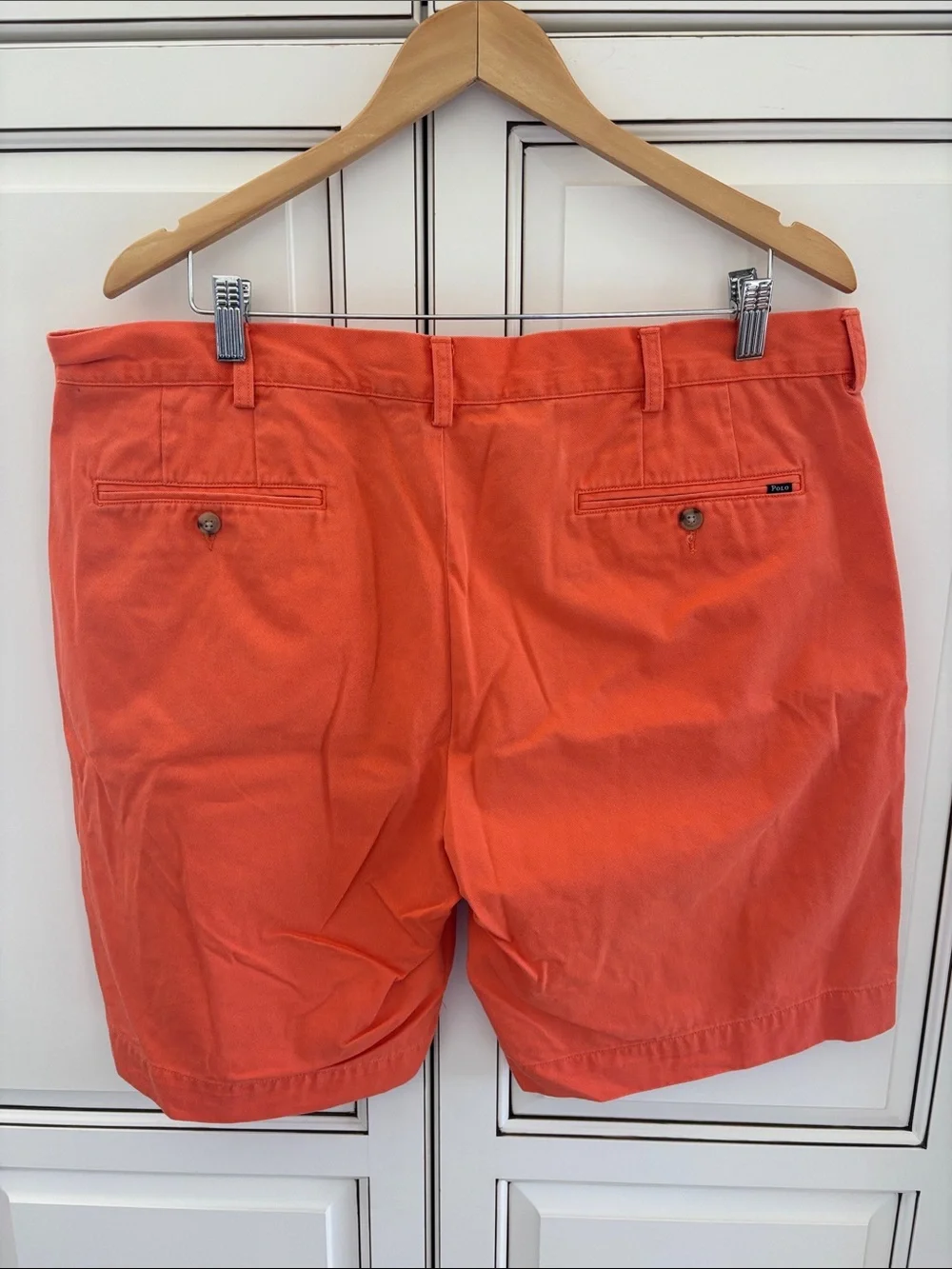 Polo Ralph Lauren Chino Classic 9” Shorts Golf Travel Preppy Orange Mens Size 38